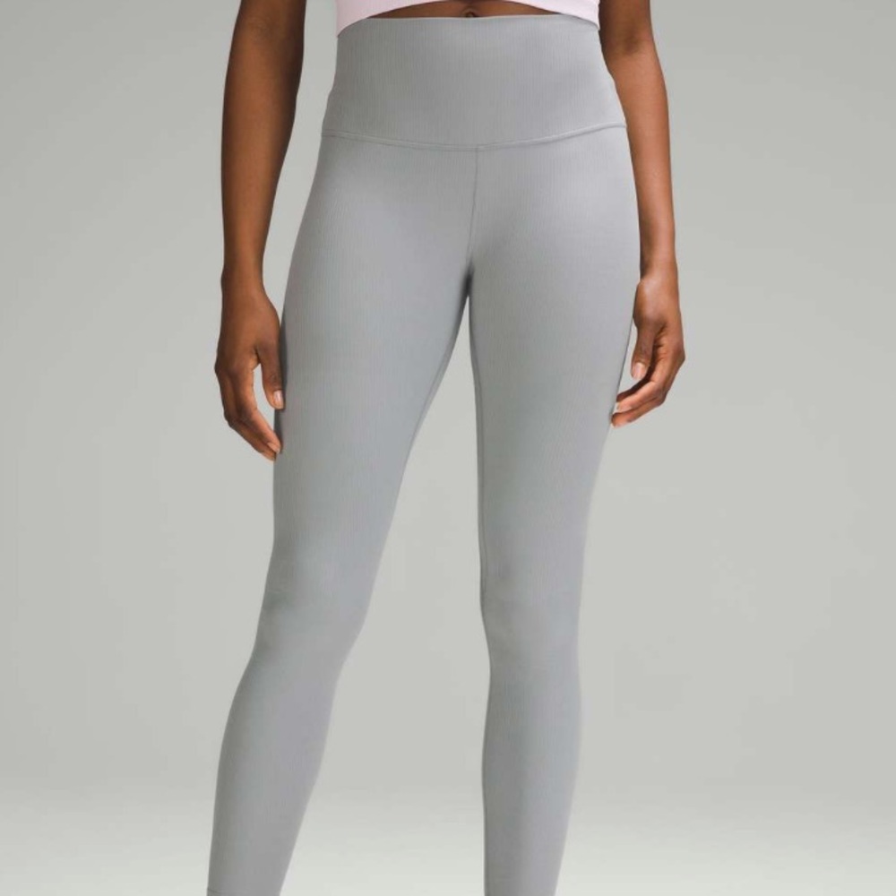 Lululemon Align Ribbed High-Rise Pant 28" In Rhino Grey